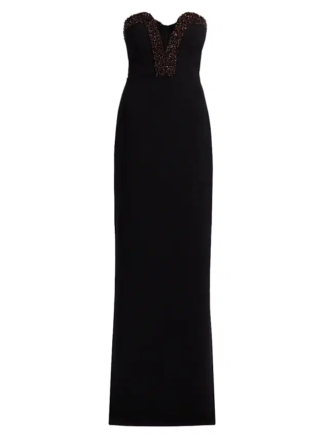 Women's Ila Embellished Strapless Gown - Black