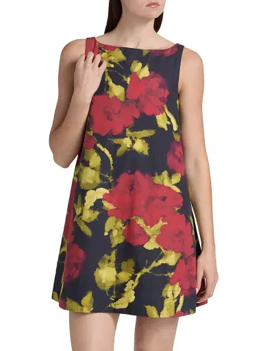 AZEEZA Women's Samiya Poplin Floral Minidress - Red Rose - Size XS | Thumbnail 3 AZEEZA Women's Samiya Poplin Floral Minidress - Red Rose - Size XS | Thumbnail 3
