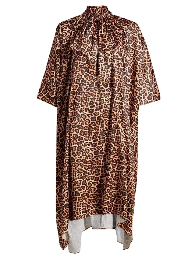 Women's Raini Leopard-Print Satin Midi-Dress - Leopard