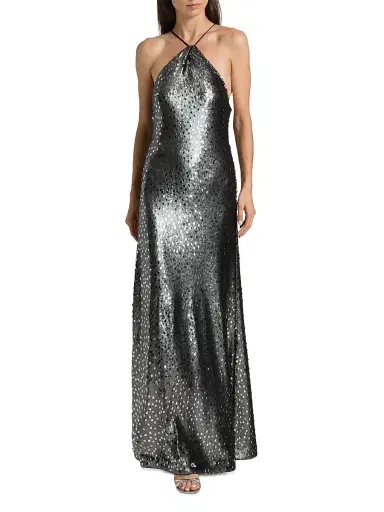 Toccin Women's Monica Sequined Gown - Gunmetal | Thumbnail 2 Toccin Women's Monica Sequined Gown - Gunmetal | Thumbnail 2