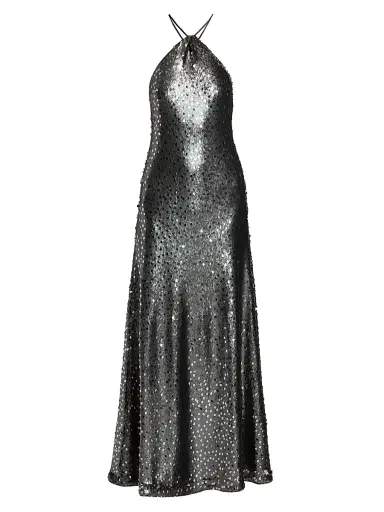 Toccin Women's Monica Sequined Gown - Gunmetal | Thumbnail 1 Toccin Women's Monica Sequined Gown - Gunmetal | Thumbnail 1