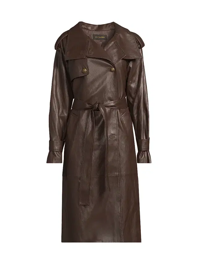 Kobi Halperin Women's Tony Faux-Leather Trench Coat - Brown