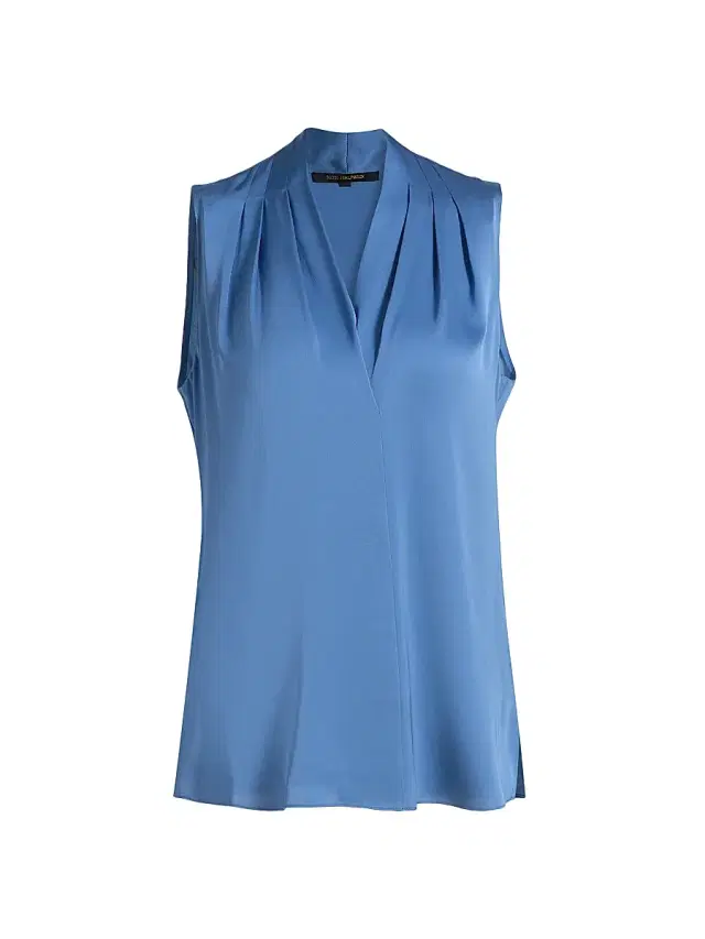 Women's Mila Stretch-Silk Blouse - Skyline