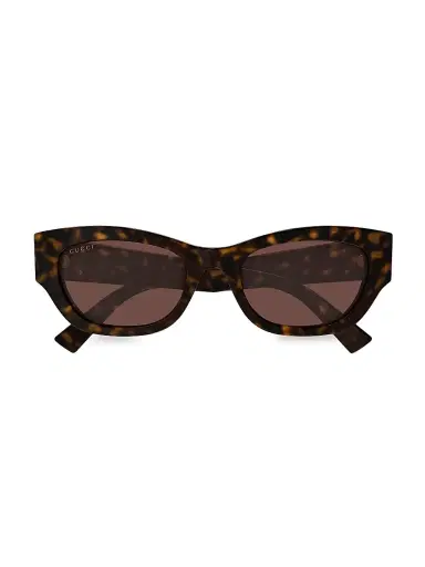 Gucci Women's GG Extruded 53MM Cat-Eye Sunglasses - Havana | Thumbnail 2