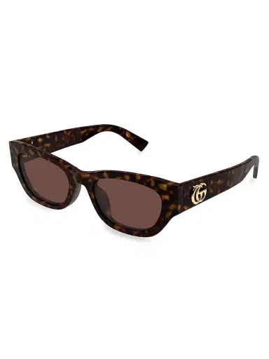 Gucci Women's GG Extruded 53MM Cat-Eye Sunglasses - Havana | Thumbnail 1