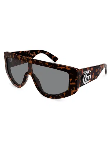Gucci Women's GG Extruded 99MM Mask Sunglasses | Thumbnail 1 Gucci Women's GG Extruded 99MM Mask Sunglasses | Thumbnail 1
