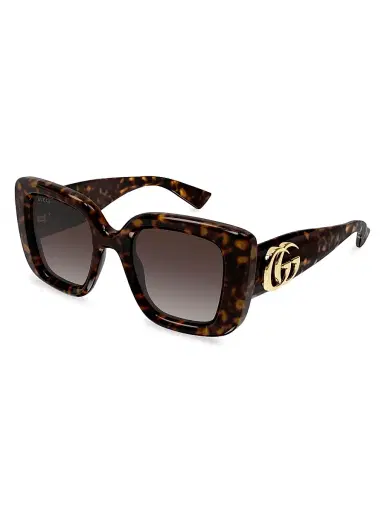 Gucci Women's GG Bag 50MM Butterfly Sunglasses - Havana | Thumbnail 1 Gucci Women's GG Bag 50MM Butterfly Sunglasses - Havana | Thumbnail 1