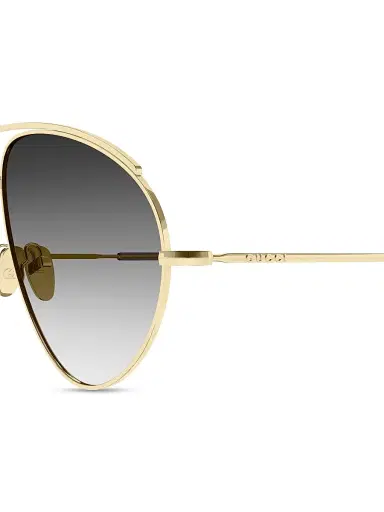 Gucci Women's Fashion Show 60MM Aviator Sunglasses - Gold | Thumbnail 3 Gucci Women's Fashion Show 60MM Aviator Sunglasses - Gold | Thumbnail 3