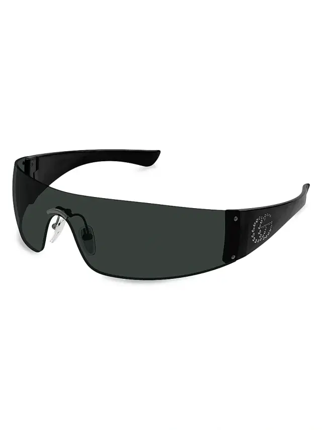 Gucci Women's Leonie 99MM Mask Sunglasses - Ruthenium