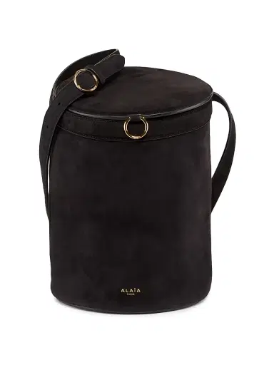 Alaïa Women's Structured Suede Cylinder Shoulder Bag | Thumbnail 1 Alaïa Women's Structured Suede Cylinder Shoulder Bag | Thumbnail 1