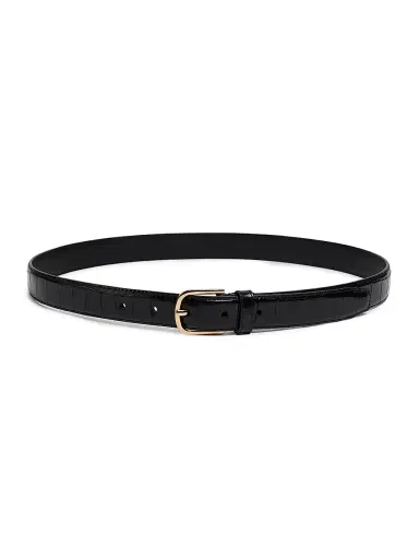 TOTEME Women's Slim Croc-Embossed Leather Belt | Thumbnail 1 TOTEME Women's Slim Croc-Embossed Leather Belt | Thumbnail 1