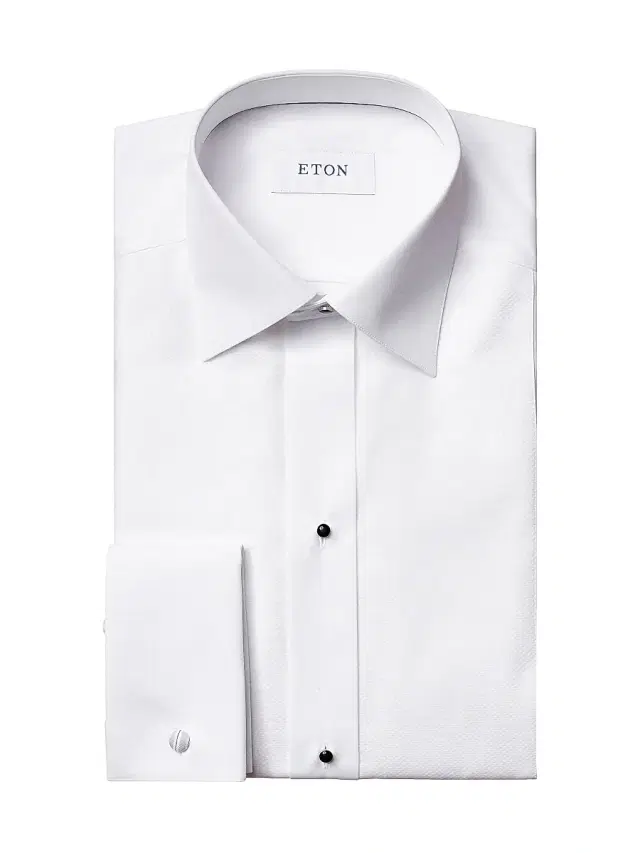 Men's Contemporary-Fit Cotton Pique Tuxedo Shirt - White Men's Contemporary-Fit Cotton Pique Tuxedo Shirt - White