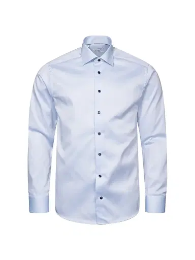 Eton Men's Slim-Fit Cotton Twill Button-Front Shirt - Blue - Size 17.5 | Thumbnail 2 Eton Men's Slim-Fit Cotton Twill Button-Front Shirt - Blue - Size 17.5 | Thumbnail 2