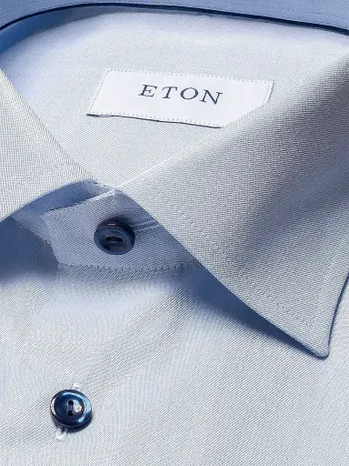 Eton Men's Slim-Fit Cotton Twill Button-Front Shirt | Thumbnail 5 Eton Men's Slim-Fit Cotton Twill Button-Front Shirt | Thumbnail 5