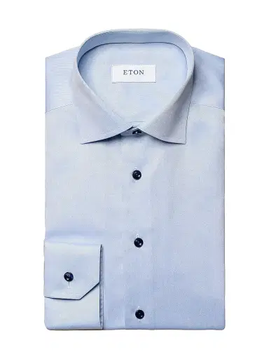 Eton Men's Slim-Fit Cotton Twill Button-Front Shirt | Thumbnail 1 Eton Men's Slim-Fit Cotton Twill Button-Front Shirt | Thumbnail 1