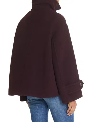Chloé Women's Double-Breasted Wool-Blend Coat - Deep Purple | Thumbnail 5 Chloé Women's Double-Breasted Wool-Blend Coat - Deep Purple | Thumbnail 5