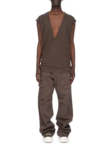 DRKSHDW by Rick Owens Men's Stefan Cotton Cargo Pants - Dark Dust - Size 32 | Thumbnail 2