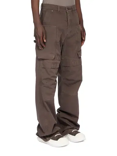 DRKSHDW by Rick Owens Men's Stefan Cotton Cargo Pants - Dark Dust - Size 32 | Thumbnail 3