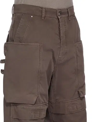 DRKSHDW by Rick Owens Men's Stefan Cotton Cargo Pants - Dark Dust - Size 32 | Thumbnail 5