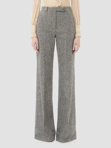Valentino Garavani Women's Natté Buttoned Weave Pants - Grey - Size 10 | Thumbnail 2