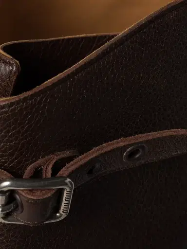 Miu Miu Women's Leather Boots - Brown - Size 11 | Thumbnail 4 Miu Miu Women's Leather Boots - Brown - Size 11 | Thumbnail 4
