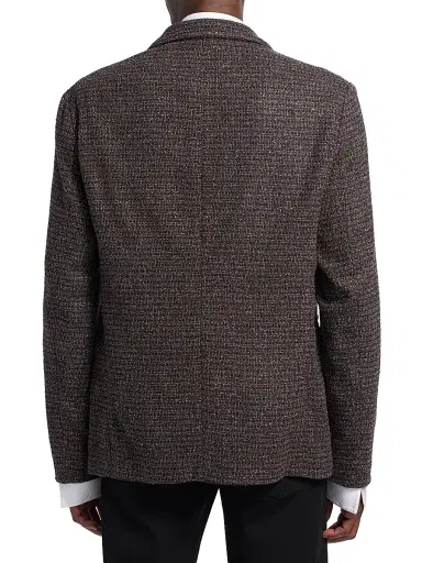 Emporio Armani Men's Virgin Wool-Blend Bouclé Jacket - Merlot - Size 48 | Thumbnail 5 Emporio Armani Men's Virgin Wool-Blend Bouclé Jacket - Merlot - Size 48 | Thumbnail 5