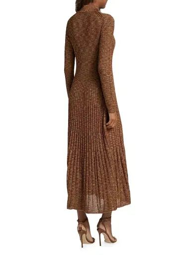 Zimmermann Women's Mouline Rib-Knit Midi-Dress - Chocolate Multi | Thumbnail 5 Zimmermann Women's Mouline Rib-Knit Midi-Dress - Chocolate Multi | Thumbnail 5