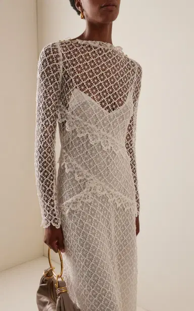 Isabel Marant Lisia Cotton Lace Maxi Dress | Thumbnail 3
