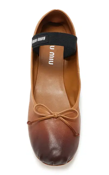 Miu Miu Leather Ballet Flats | Thumbnail 3 Miu Miu Leather Ballet Flats | Thumbnail 3