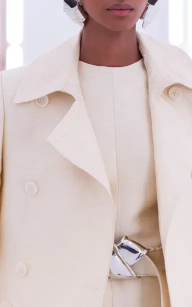 Brandon Maxwell The Ruby Linen-Silk Trench Coat | Thumbnail 3