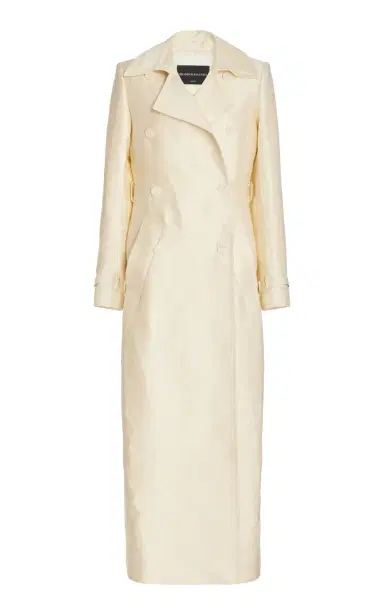 Brandon Maxwell The Ruby Linen-Silk Trench Coat | Thumbnail 1