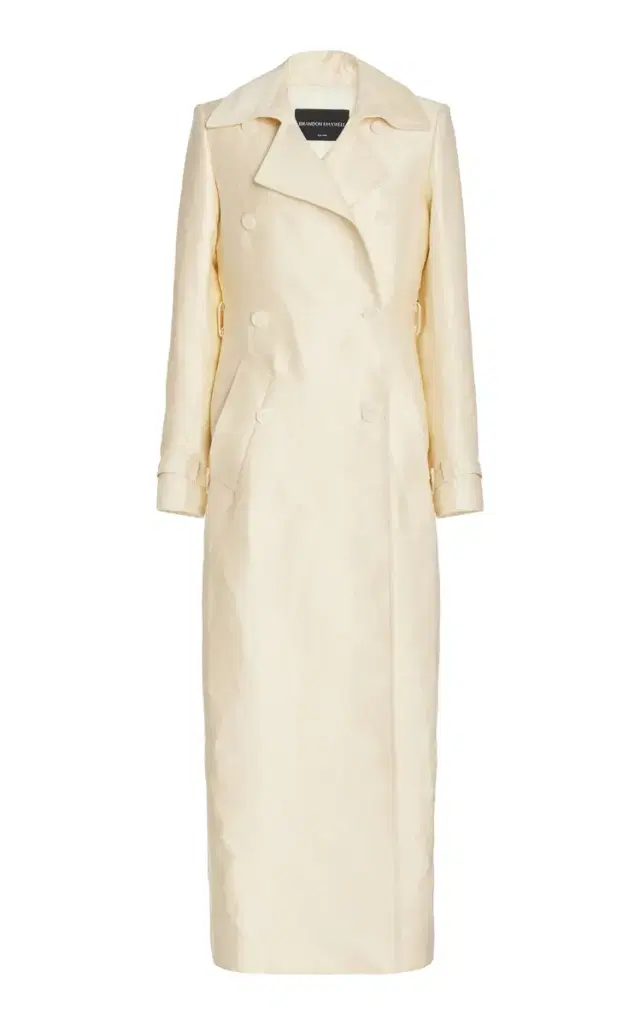 The Ruby Linen-Silk Trench Coat