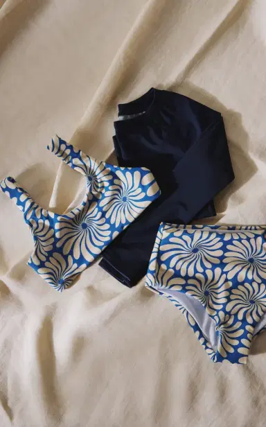 Seaesta Surf Wavy Floral / Two Piece Swimsuit / Panama | Thumbnail 2