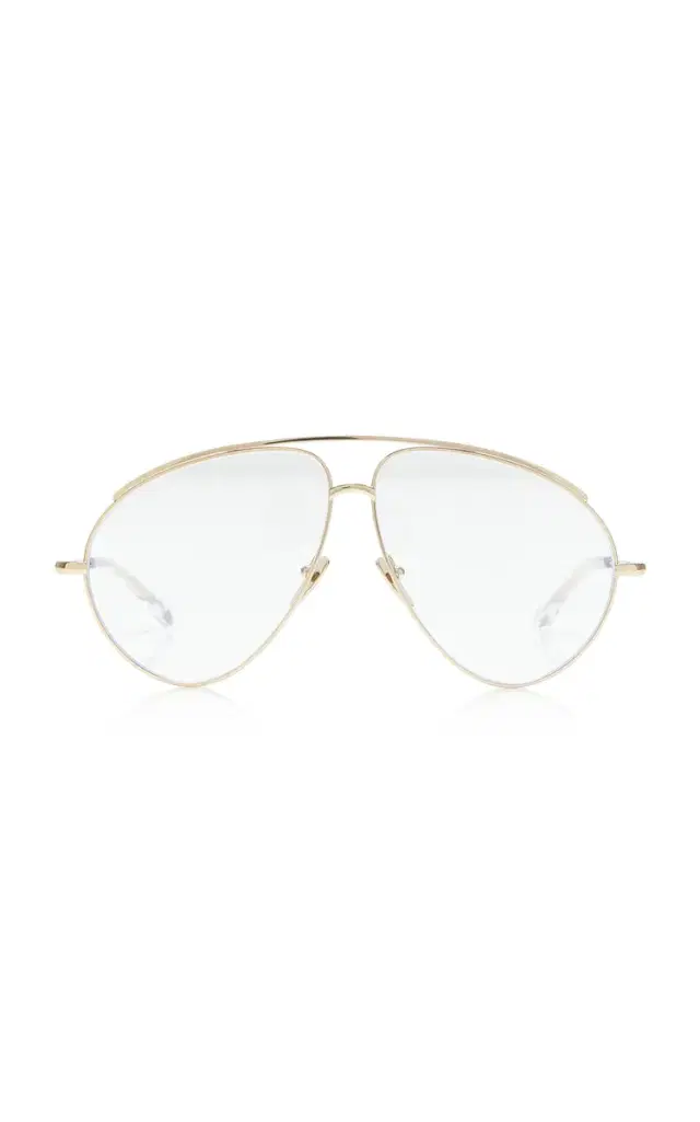 Aviator-Frame Metal Sunglasses