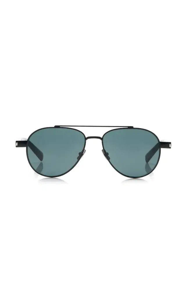 Saint Laurent Aviator-Frame Metal Sunglasses