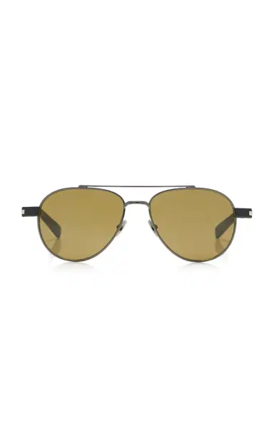 Saint Laurent Aviator-Frame Metal Sunglasses | Thumbnail 1 Saint Laurent Aviator-Frame Metal Sunglasses | Thumbnail 1