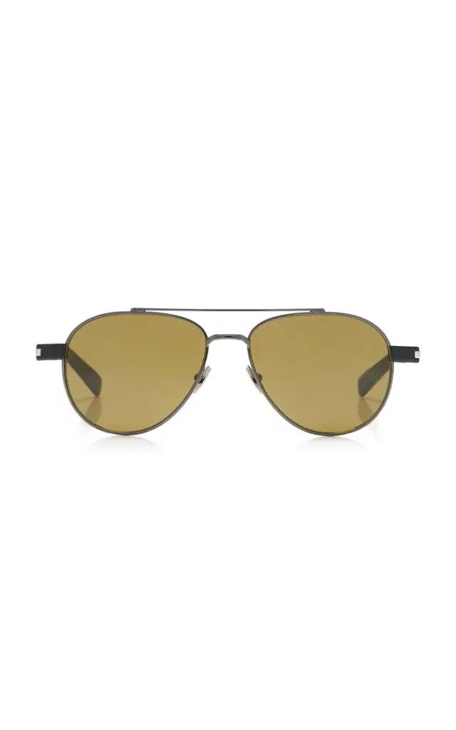 Saint Laurent Aviator-Frame Metal Sunglasses
