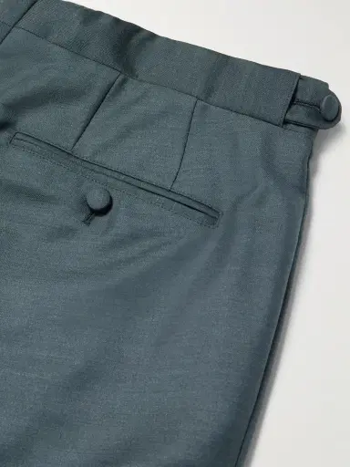 MR P. Mike Straight-Leg Wool, Mohair and Silk-Blend Twill Tuxedo Trousers - Men | Thumbnail 5