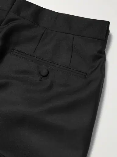 MR P. Mike Straight-Leg Wool, Mohair and Silk-Blend Twill Tuxedo Trousers - Men | Thumbnail 5