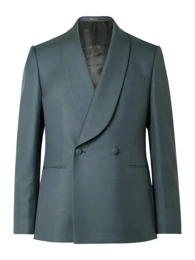 MR P. Slim-Fit Double-Breasted Shawl-Lapel Wool, Mohair and Silk-Blend Twill Tuxedo Jacket - Men