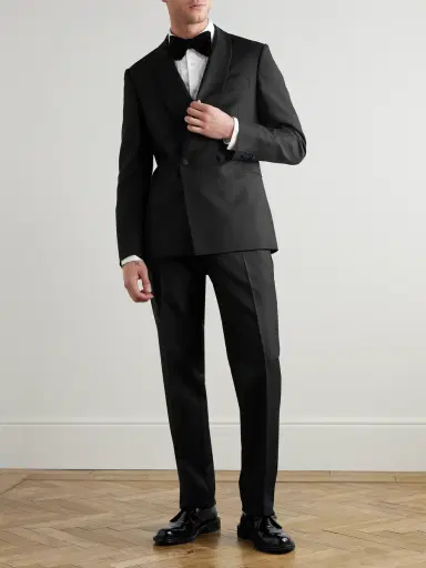 MR P. Slim-Fit Double-Breasted Shawl-Collar Wool, Mohair and Silk-Blend Tuxedo Jacket - Men | Thumbnail 2