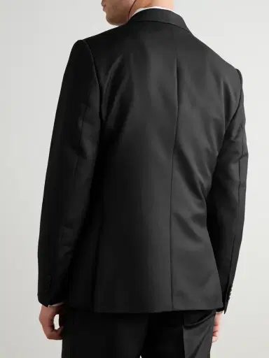 MR P. Slim-Fit Double-Breasted Shawl-Collar Wool, Mohair and Silk-Blend Tuxedo Jacket - Men | Thumbnail 4