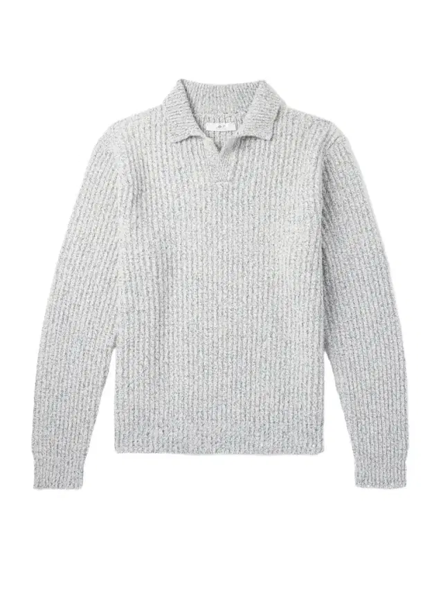 MR P. Ribbed Wool, Silk and Cashmere-Blend Polo Shirt - Men