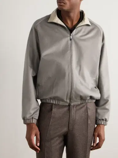 Stòffa Reversible Brushed-Cashmere Bomber Jacket - Men | Thumbnail 3 Stòffa Reversible Brushed-Cashmere Bomber Jacket - Men | Thumbnail 3