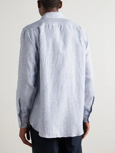 Loro Piana André Striped Linen Shirt - Men | Thumbnail 4 Loro Piana André Striped Linen Shirt - Men | Thumbnail 4