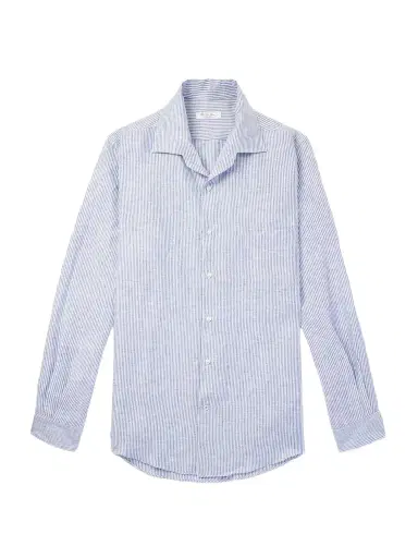 Loro Piana André Striped Linen Shirt - Men | Thumbnail 1 Loro Piana André Striped Linen Shirt - Men | Thumbnail 1