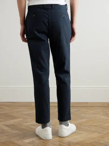 MR P. Daniel Tapered Pleated Organic Cotton-Blend Moleskin Trousers - Men | Thumbnail 4 MR P. Daniel Tapered Pleated Organic Cotton-Blend Moleskin Trousers - Men | Thumbnail 4