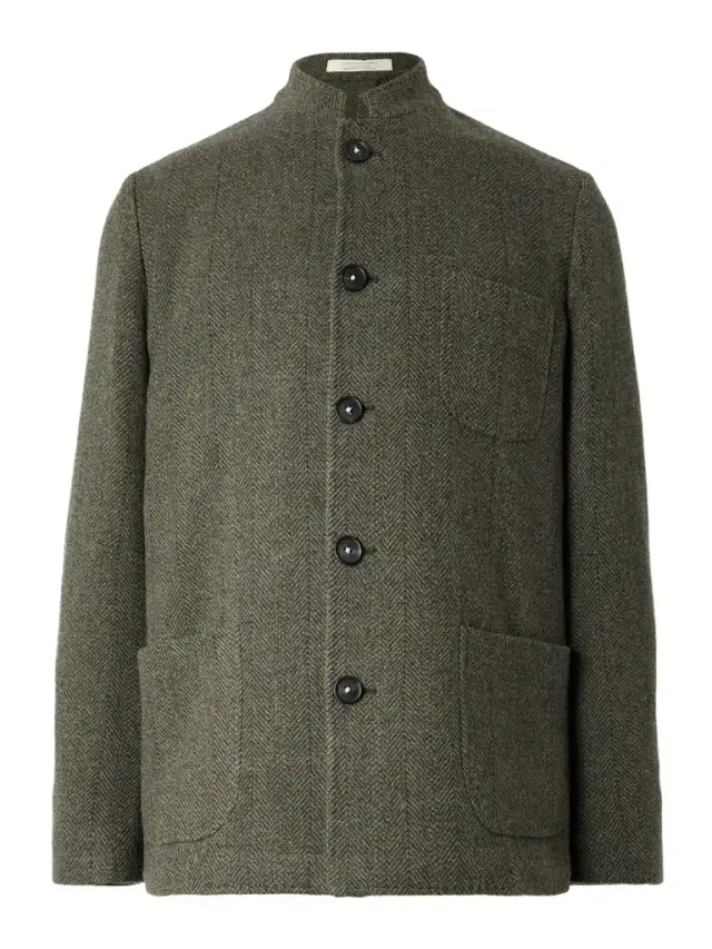 Massimo Alba Bali Herringbone Wool Coat - Men