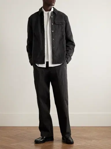James Perse Flight Straight-Leg Slub Cotton-Blend Twill Drawstring Trousers - Men | Thumbnail 2