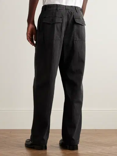 James Perse Flight Straight-Leg Slub Cotton-Blend Twill Drawstring Trousers - Men | Thumbnail 4